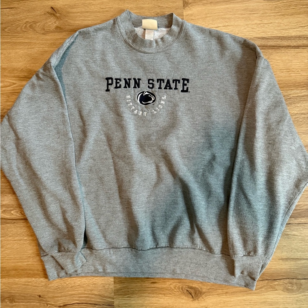 Vintage Penn State Nittany Lions Red Oak Gray Sweater